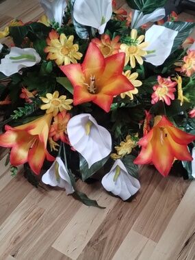 Memorial Saddle Flower Arrangement